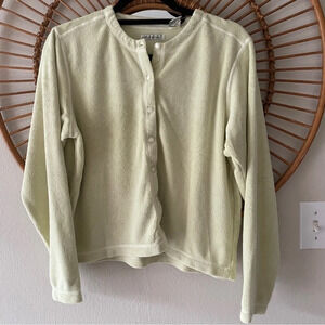 NWT  Mod O Doc Terrycloth Cardigan light green sz 2
